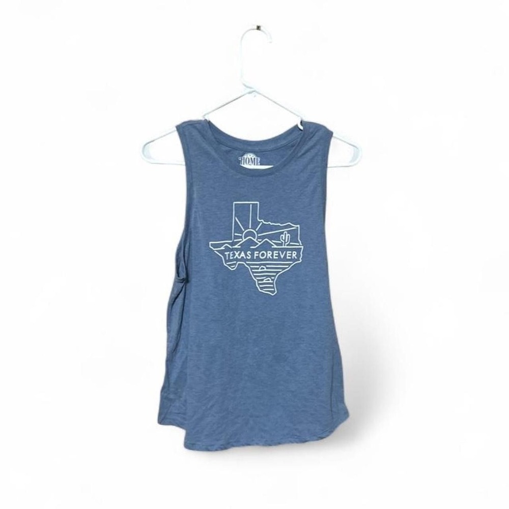 Home free tank top - blue - medium